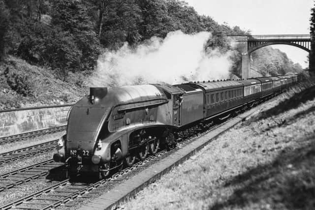 The Mallard steam locomotive.