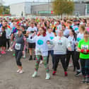 All the entrants getting ready for the off on Sunday morning for the 2024 10k.