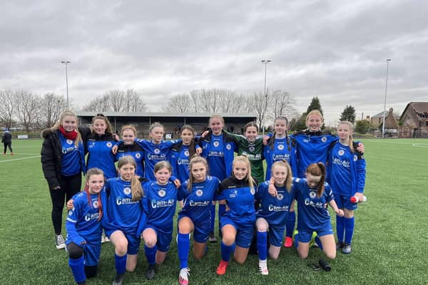 Bo'ness United Community Football Club Under 15s girls are league champions