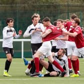 Creag Little was sent off in the game against Edinburgh City after a brawl broke out amongst the two sets of players at the end