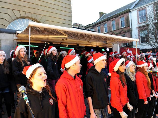 Falkirk Steeple Christmas lights switch on. Big Bad Wolf Theatre Company, 2012.