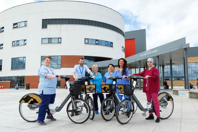 The Forth Bike project was launched in 2019 at Forth Valley Royal Hospital. Picture: Mark Ferguson.