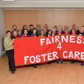 Falkirk Foster Carers previously held a meeting with councillors to highlight why they needed an increased allowance. Pic: Michael Gillen