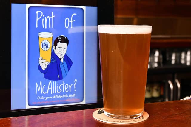 The beer will be available at Behind The Wall and The Station Hotel in Larbert.