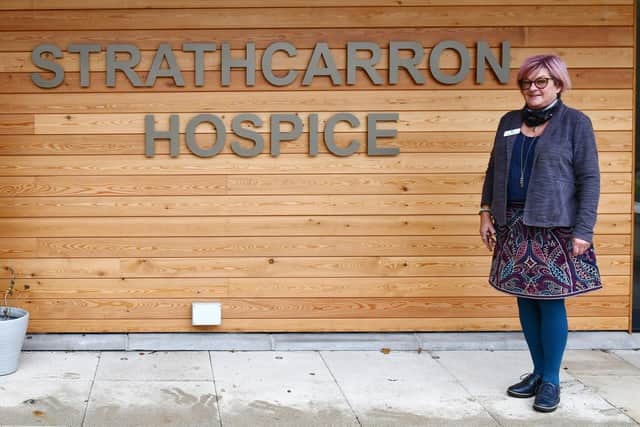 Strathcarron Hospice fundraising manager Jackie Johnston is hopeful Falkirk district residents will again play their part and raise cash for the Fankerton facility as it nears its 40th anniversary. Picture: Michael Gillen.