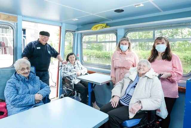 The Wallside Grange residents and staff enjoyed a leisurely cruise along the canal thanks to the Seagull Trust