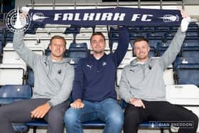 The Bairns new signings pictured left to right, Sean Mackie, Stephen McGinn and Gary Oliver (Picture: Ian Sneddon)