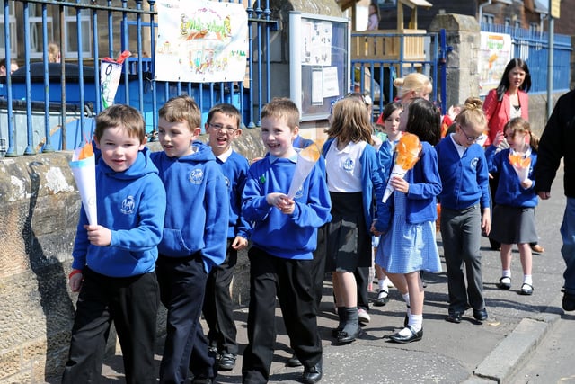 Some pupils had made Olympic torches.