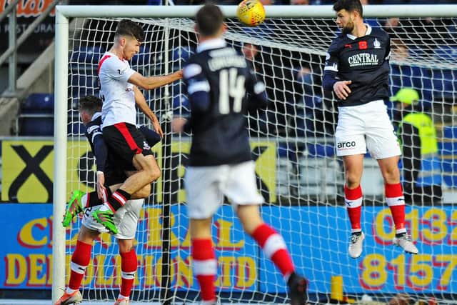 Former Falkirk trialist Paul McKay gave Airdrie the lead. Picture: Michael Gillen.