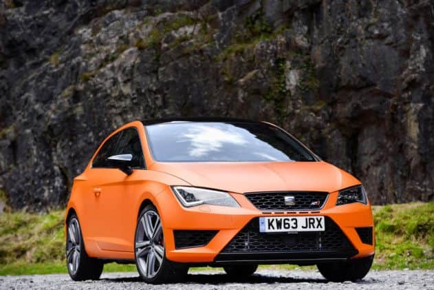 Seat is considering this eye-catching orange wrap for its new Leon Cupra