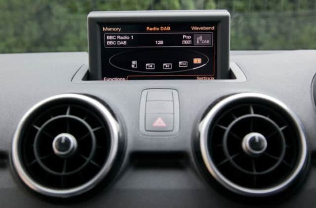 DAB digital radio in an Audi.
