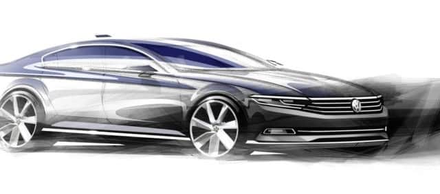 Undated Handout Photo of 2015 Volkswagen Passat design concept drawing. Although just a design sketch, the next Passat promises to be a very advanced machine. See PA Feature MOTORING Motoring News. Picture credit should read: PA Photo/Handout. WARNING: This picture must only be used to accompany PA Feature MOTORING Motoring News.
