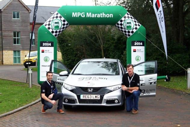 Undated Handout Photo of the Super-efficient Civic Tourer powers Honda to MPG Marathon title. See PA Feature MOTORING Motoring News. Picture credit should read: PA Photo/Handout/Paul Marriott. WARNING: This picture must only be used to accompany PA Feature MOTORING Motoring News.
