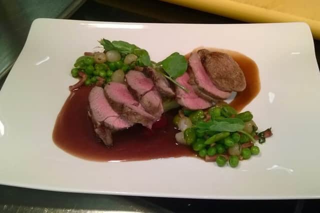 Rump of Scotch Lamb with Pea and Bean Cassoulet