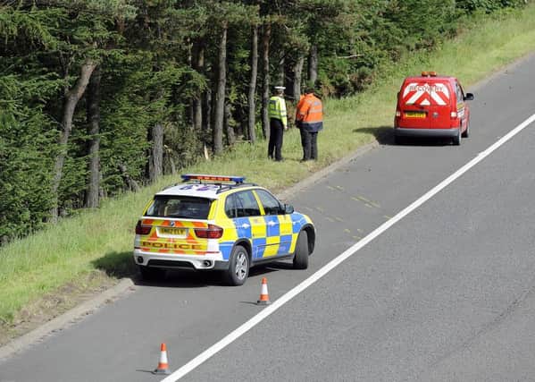 Scene of Sunday's crash on the M9 near Bannockburn
Picture: Michael Gillen