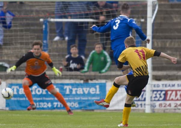 Scottish Junior Cup holders Auchinleck Talbot in action during a pre-season friendly at Bo'ness