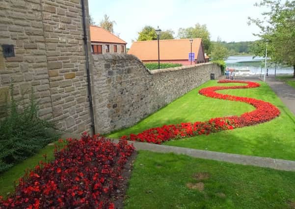 The flowerbeds at The Vennel in Linlithgow