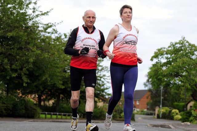 Michael and Fiona training for the triathlon