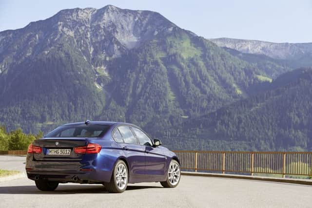 Photo of the rear  exterior of the 2016 BMW 3 Series.