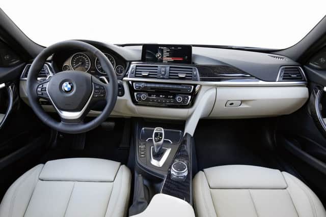 Photo of the interior of the 2016 BMW 3 Series.