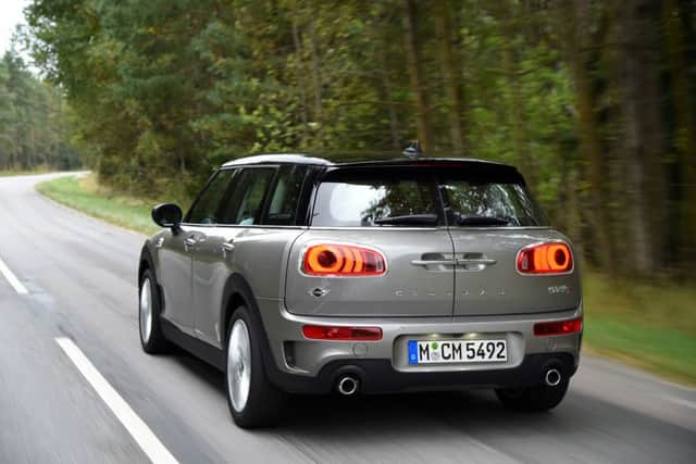 The rear exterior of the 2016 Mini Clubman.