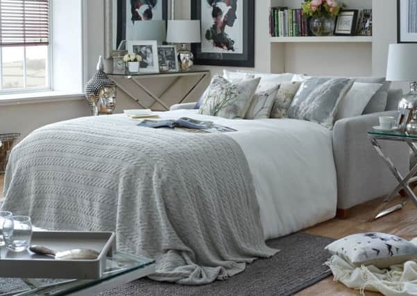 The Foxham sofa bed, in textured linen Magnesium, from 1,053, available from Willow & Hall. Photo: PA Photo/Handout.