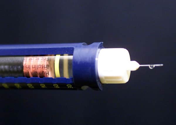 An insulin needle