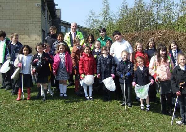 Youngsters from Mearns Primary eco committee who have previously taken part in the Litter Less campaign.