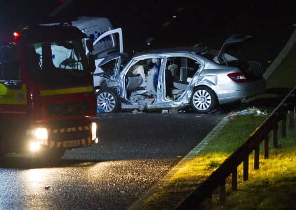 Three people have died following Friday night's collision on the M9