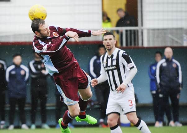 Action from Stenhousemuir's match with Dunfermline.