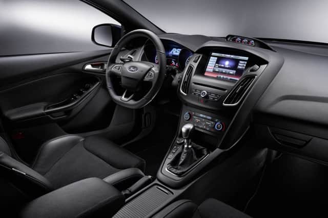 The interior of the Ford Focus RS 2016.