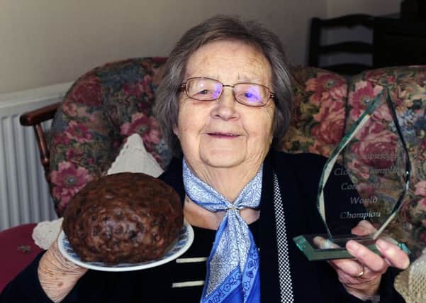 Ruth Brown is the World Clootie Dumpling champion for the second year in a row. Picture: Michael Gillen