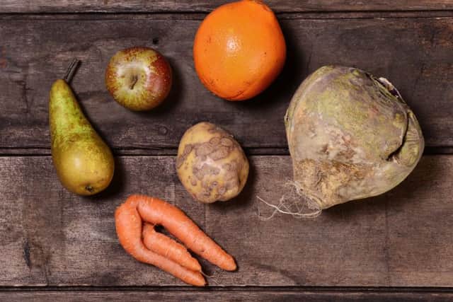 The imperfect veg boxes can feed a family of four for a week.