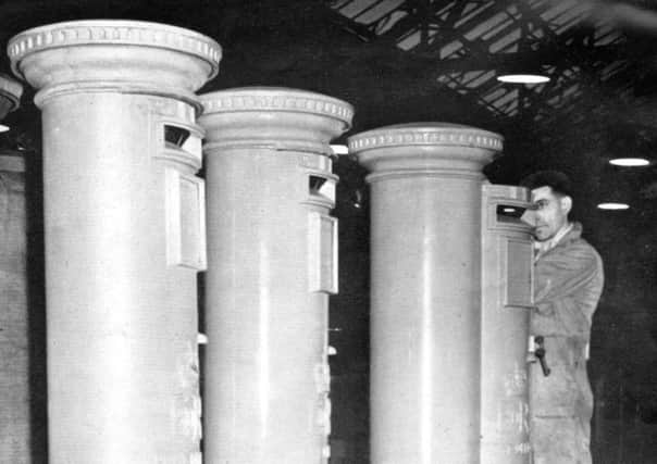 The late John Kennedy finishing the pillar boxes at Carron in the 1950s
