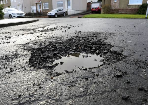 The recent weather has been blamed for an increase in potholes in Falkirk's roads. Picture: Michael Gillen