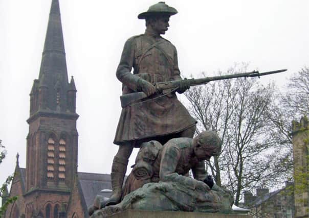 Falkirk Boer War Memorial in Newmarket Street