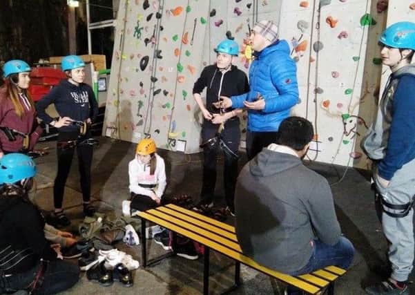 Youngsters from The Sub get to grips with climbing