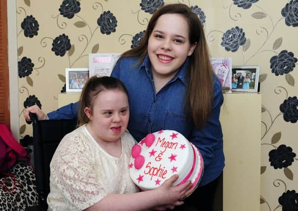 Megan Hill and Sophie Anderson who celebrated their birthdays on February 29. Picture: Michael Gillen