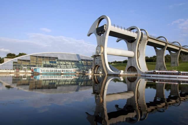 Visitor numbers at the Falkirk Wheel have risen in the past year