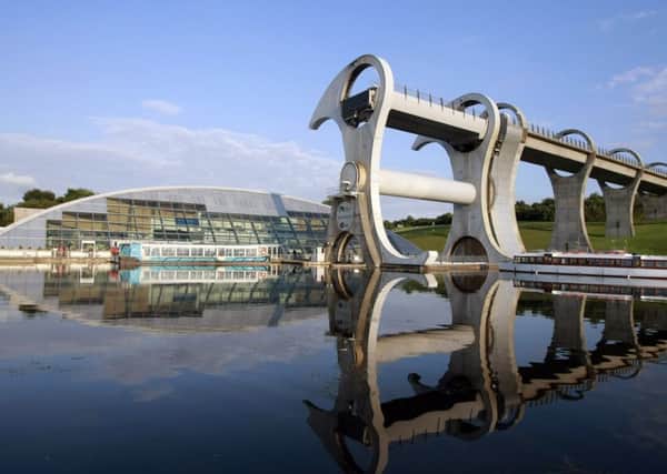 Visitor numbers at the Falkirk Wheel have risen in the past year