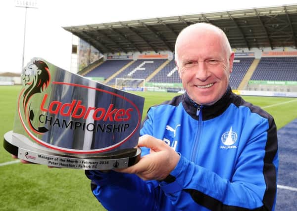 Picture Michael Gillen. Peter Houston received the SPFL Championship Ladbrokes manager of the month award for February.