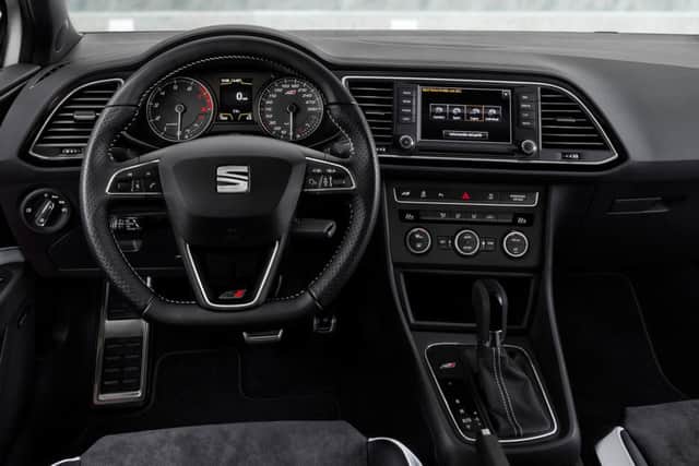 The interior of the 2016 Seat Leon Cupra 290.