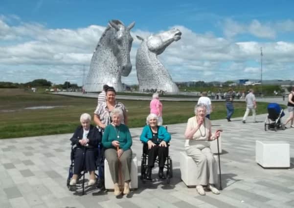 Bield Housing organised outing for a group from the Evening Support Service to the Kelpies