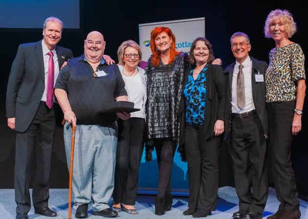 Members of the forum with Eddi Reader and Age Scotland Chief Executive Brian Sloan (far left)