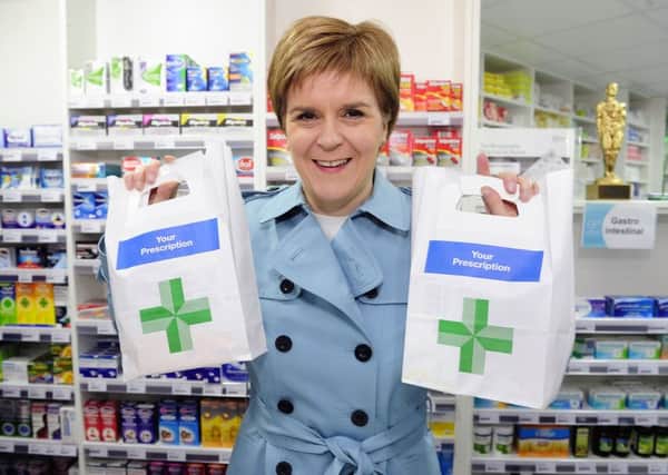 Nicola Sturgeon said SNP will continue to support free prescriptions if re-elected
