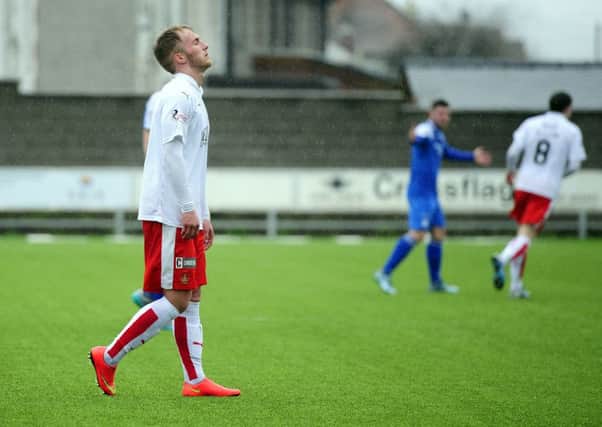 Craig Sibbald, like all the Falkirk players, cut a frustrated figure at full-time on Saturday