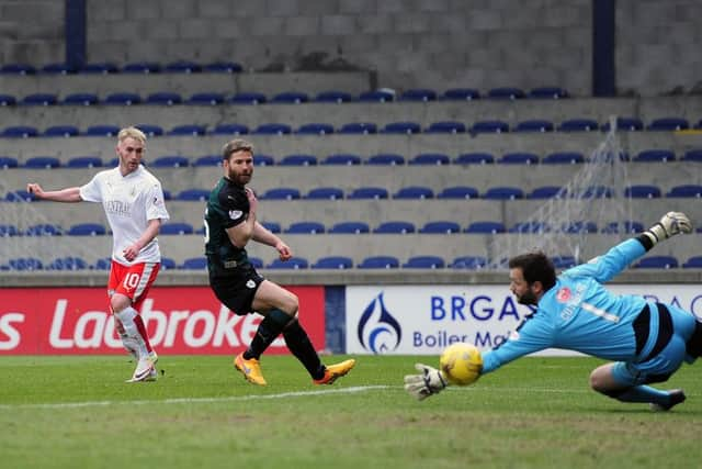 Craig Sibbald scored the Bairns' first. Picture by Michael Gillen.