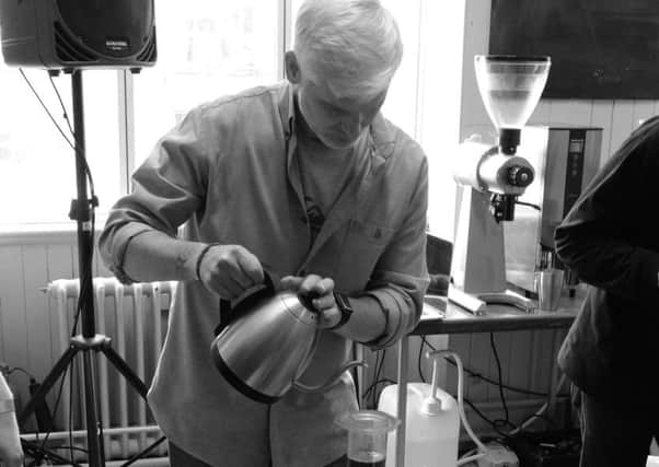 Iain Birse brews up a storm during last months Scottish Areopress Championships