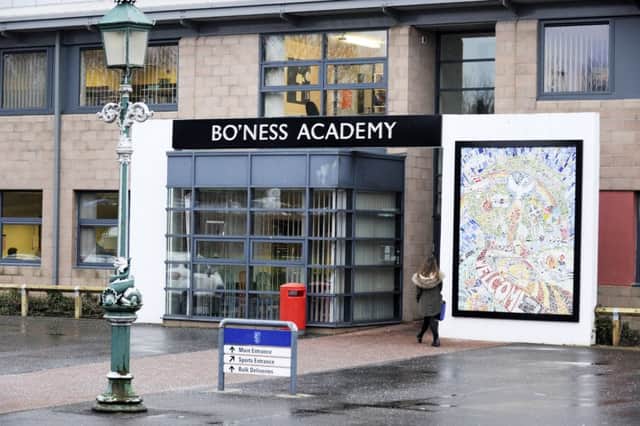 Bo'ness Academy had to be evacuated after a smoke flare was set off