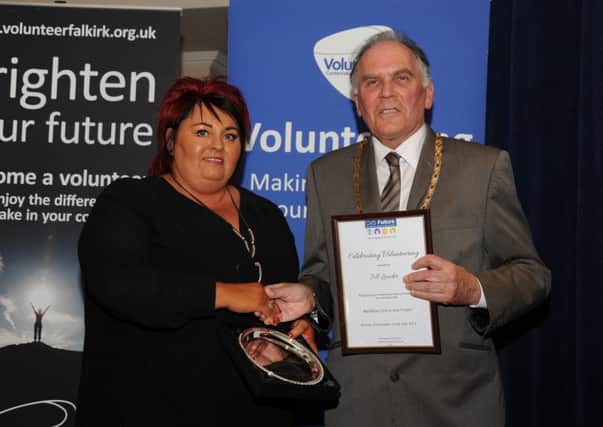 Last year's Volunteer of the Year Jill Lauder with Provost Pat Reid